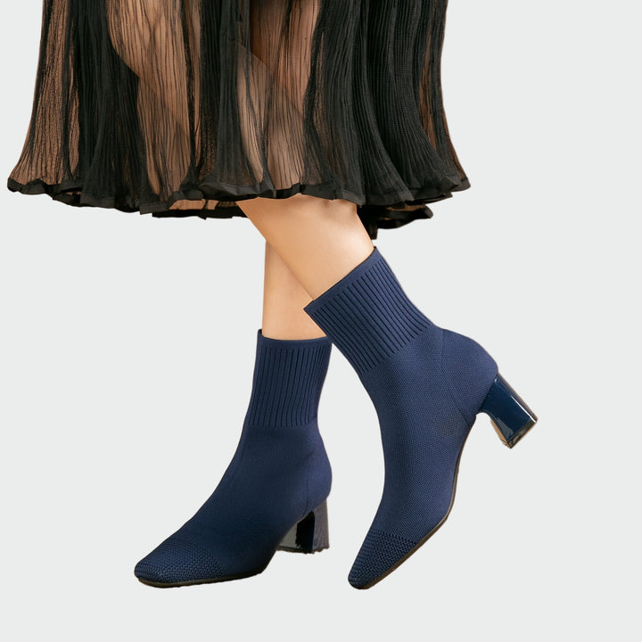 Alejandra | Bottes Orthopédiques Tricotées en Ton Beige Doux