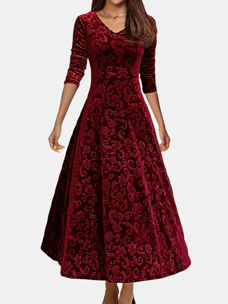 Denise | Robe en Velours Festif