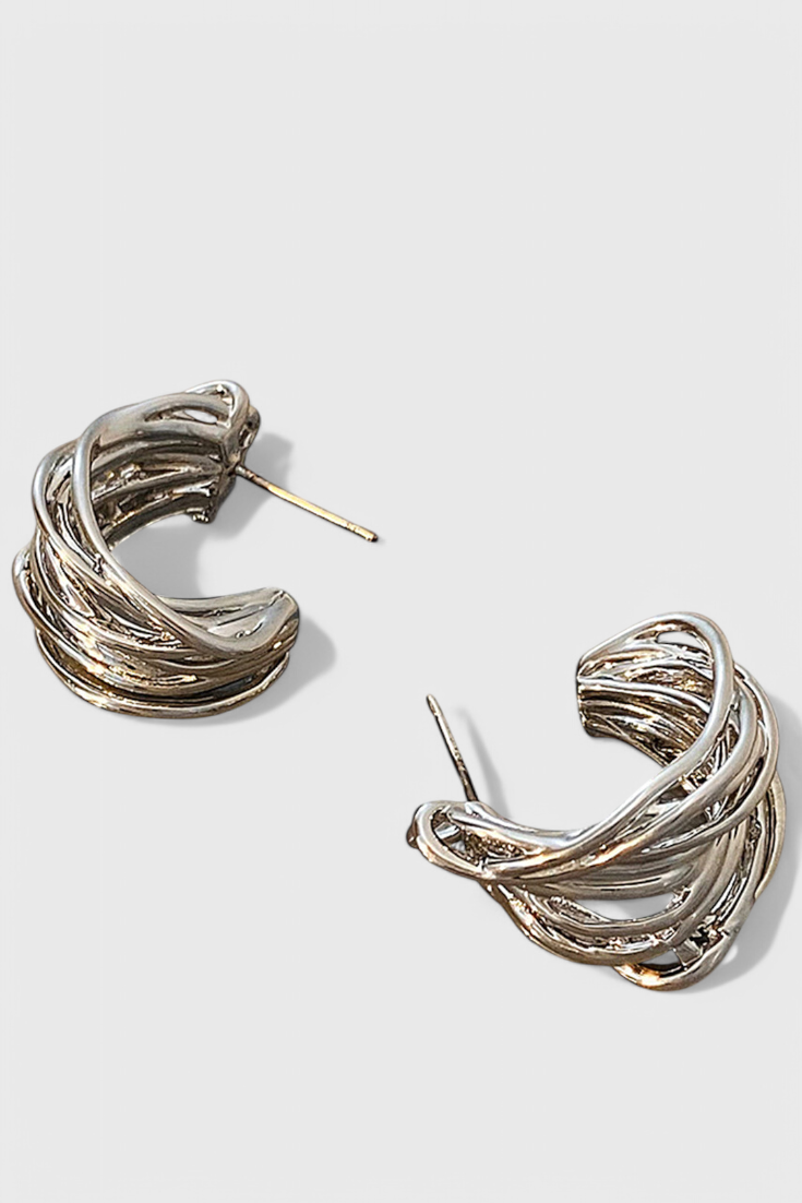 Boucles d'oreilles en forme de C