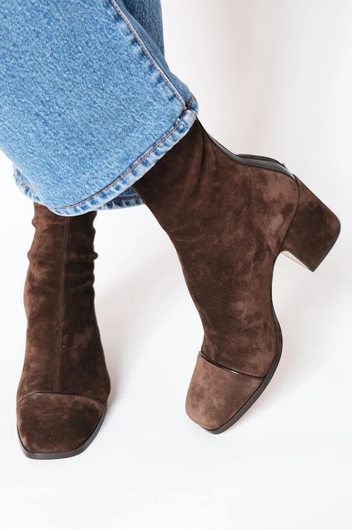 Vera | Bottes à talons avec bout carré