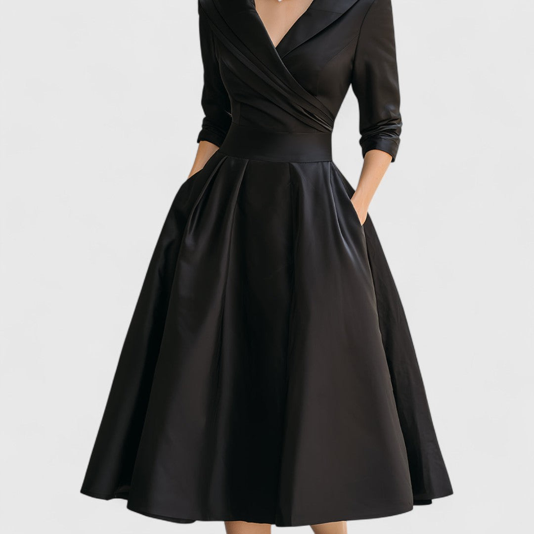 Noelia | Robe Midi en Satin