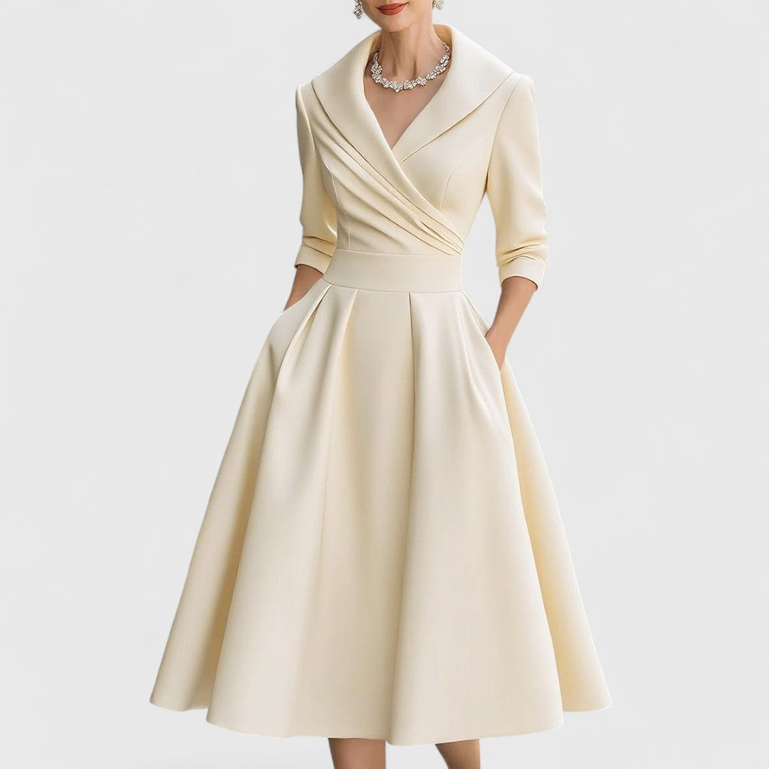 Noelia | Robe Midi en Satin