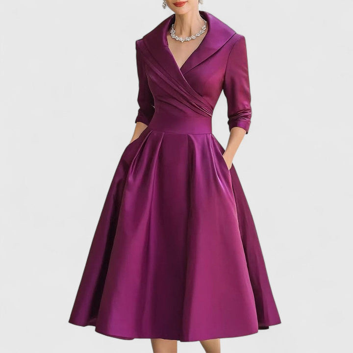 Noelia | Robe Midi en Satin