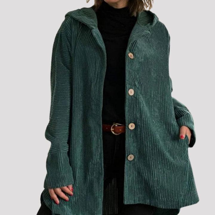 Adriana | Veste à capuche en velours décontractée pour la saison automnale