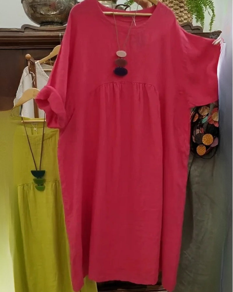MANDIRA | Robe en coton et lin