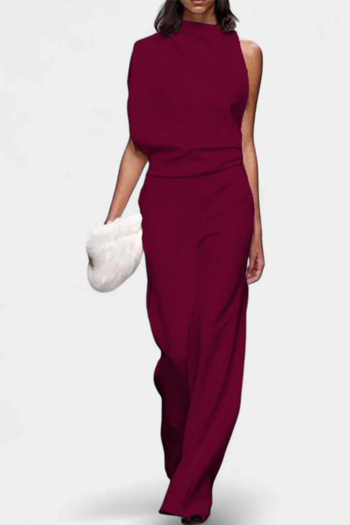 Etta | Combinaison Asymétrique à Jambe Fluide