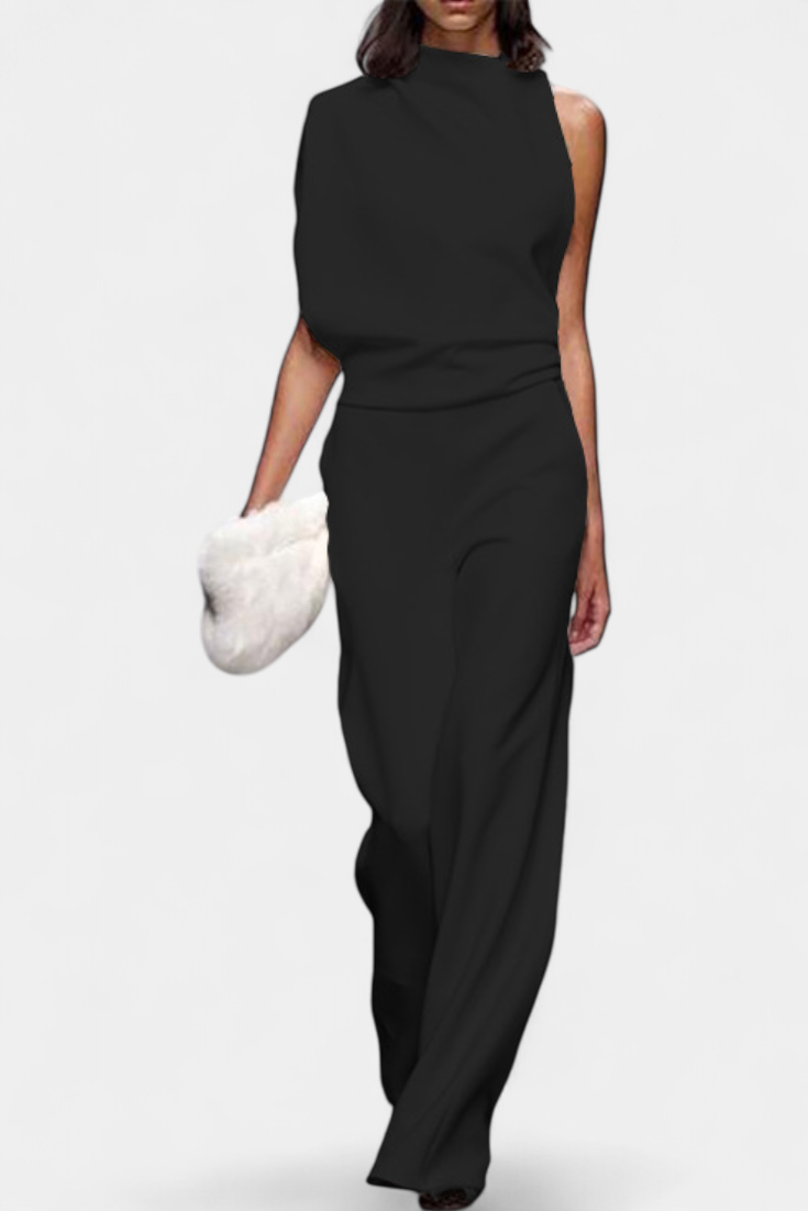 Etta | Combinaison Asymétrique à Jambe Fluide