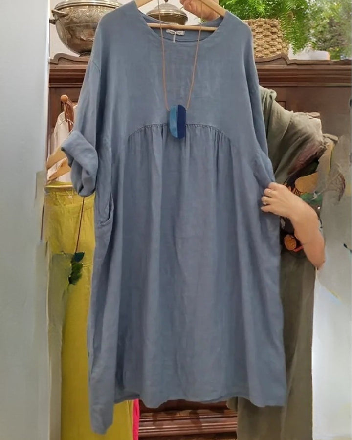 MANDIRA | Robe en coton et lin
