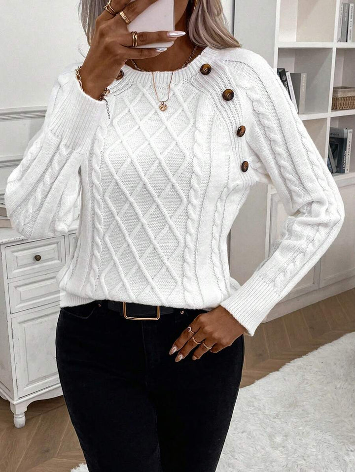 Clara | Pull en Tricot avec Boutons pour Dames