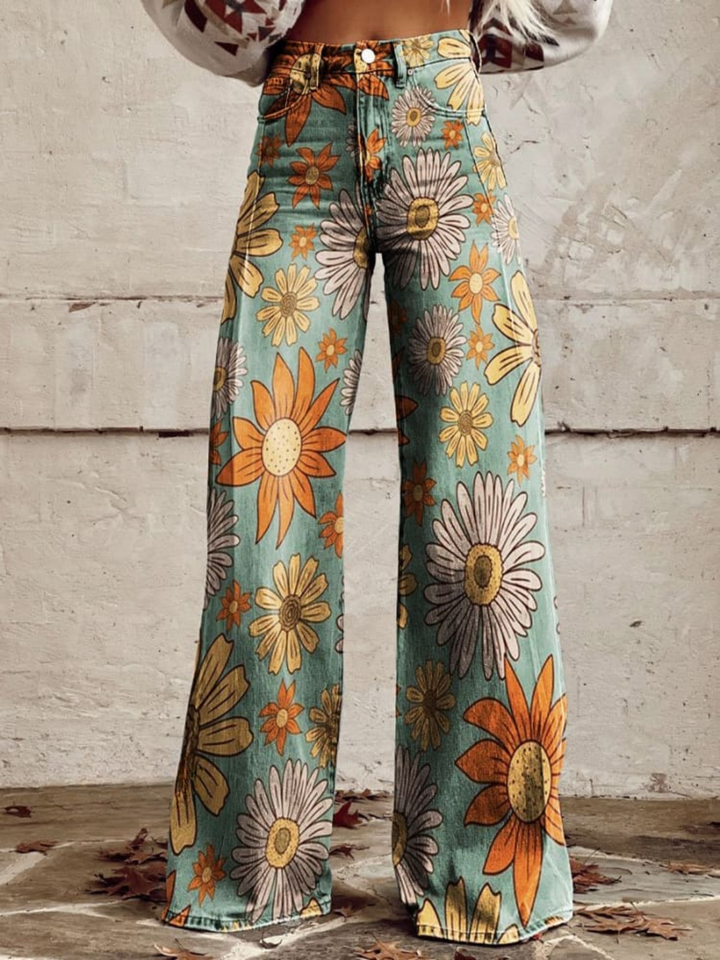 Cirila | Pantalon Palazzo Floral
