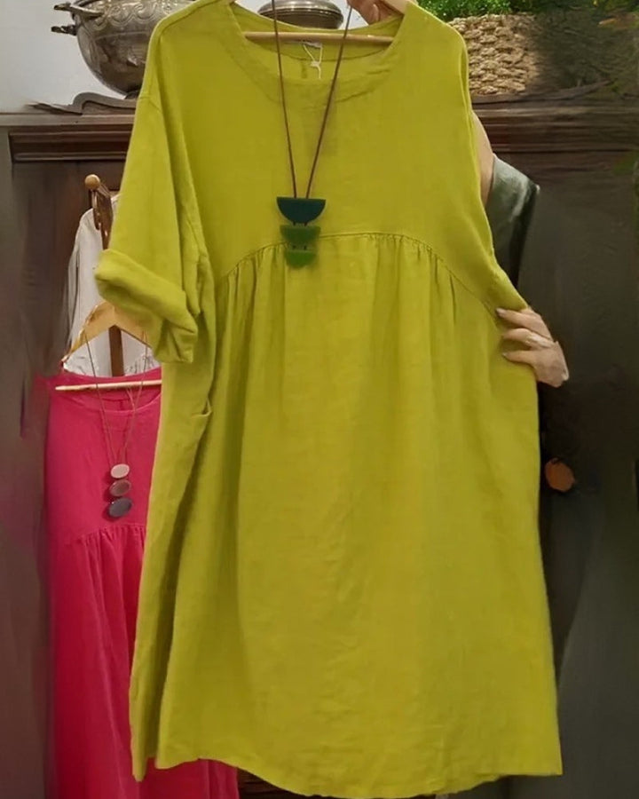 MANDIRA | Robe en coton et lin