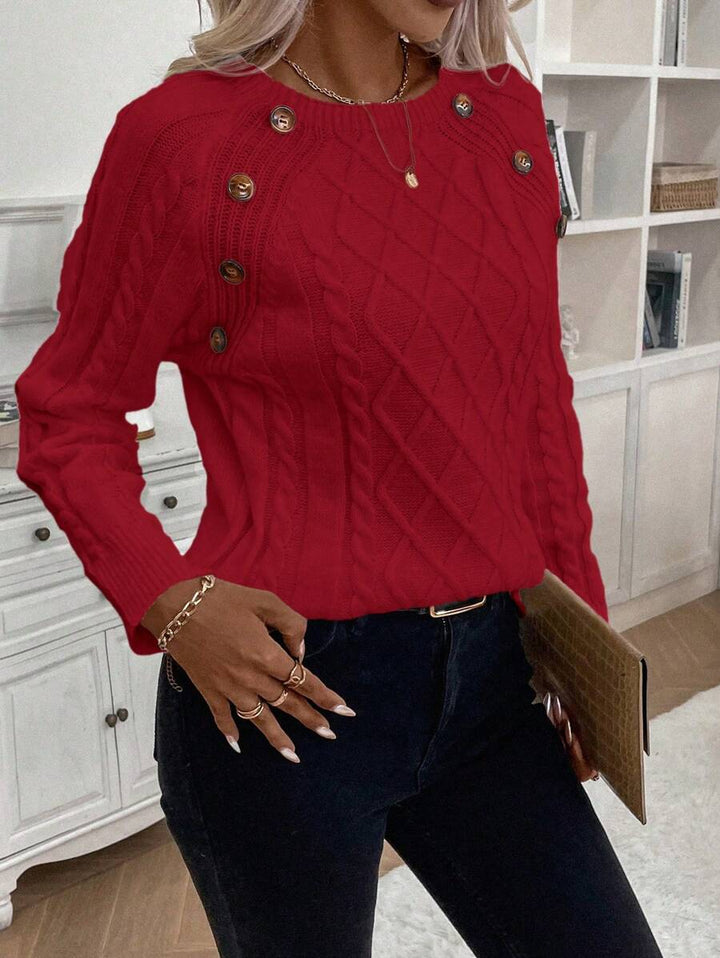 Clara | Pull en Tricot avec Boutons pour Dames