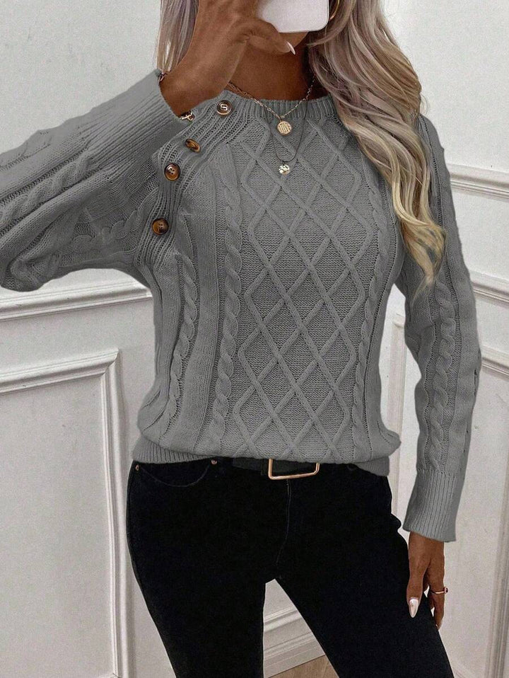 Clara | Pull en Tricot avec Boutons pour Dames