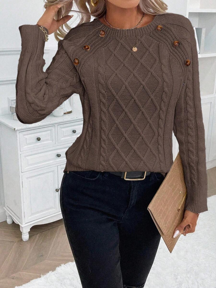 Clara | Pull en Tricot avec Boutons pour Dames