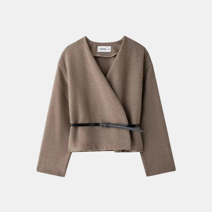 Nahia | Veste Croisée en Laine Légère