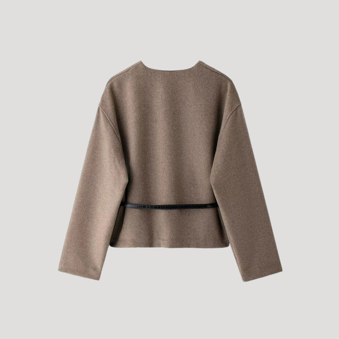 Nahia | Veste Croisée en Laine Légère