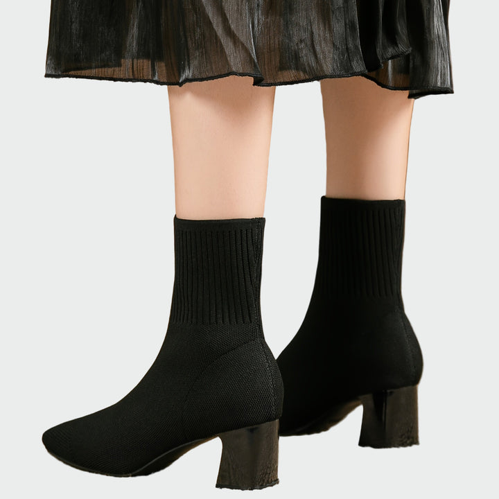Alejandra | Bottes Orthopédiques Tricotées en Ton Beige Doux