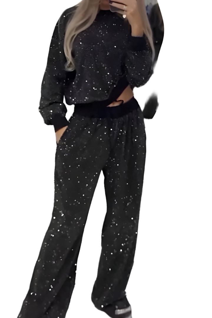 Lysa™ | Ensemble de détente élégant avec paillettes