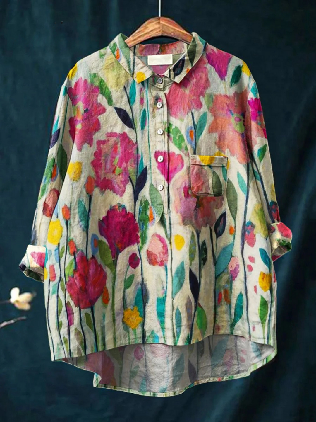 Beatriz | T-shirt décontracté à motif floral vintage pour femmes