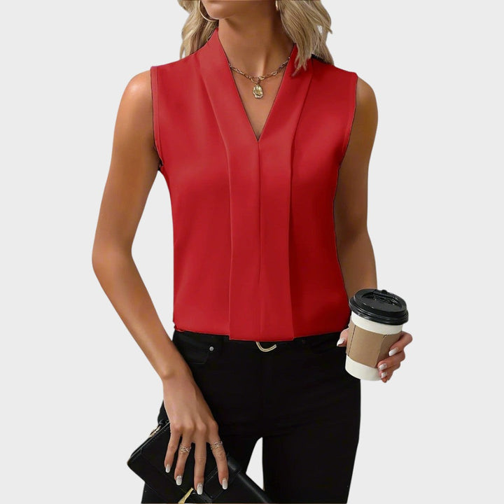 Roma | Blouse Sans Manches Avec Col En V