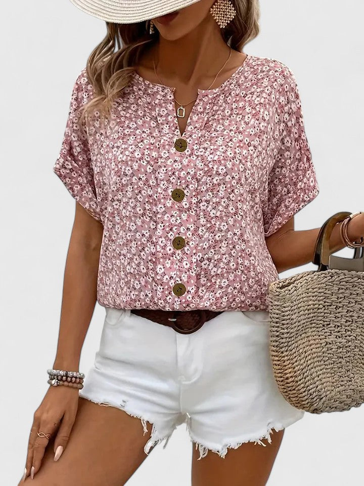 Sabine | Top Floral Élegant d'Été