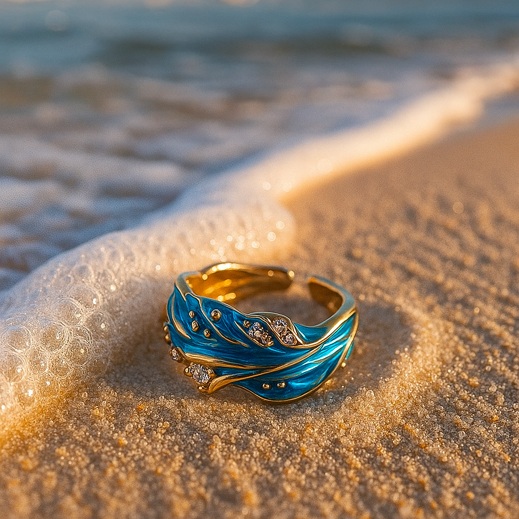 Milena | Bague antique au design ondulé