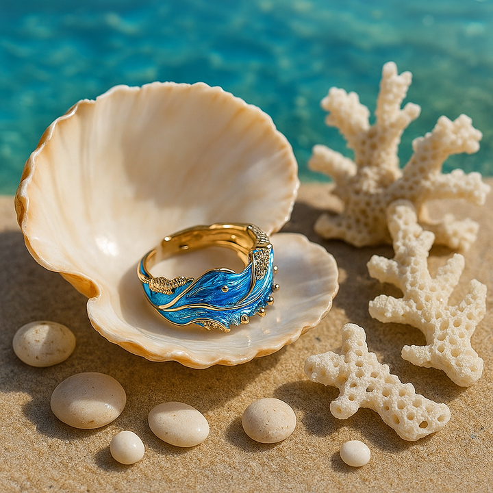 Milena | Bague antique au design ondulé