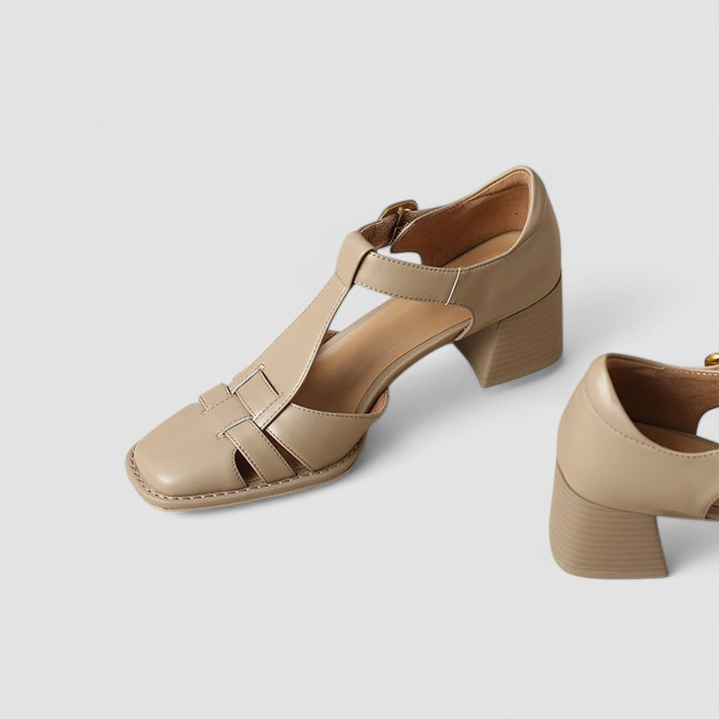Carmen | Sandales orthopédiques avec lanière en T et talon bloc