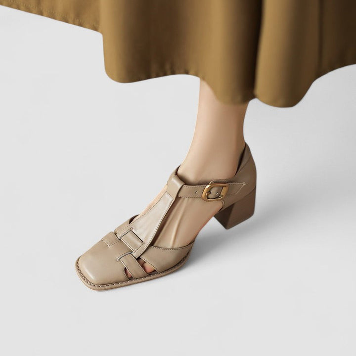 Carmen | Sandales orthopédiques avec lanière en T et talon bloc
