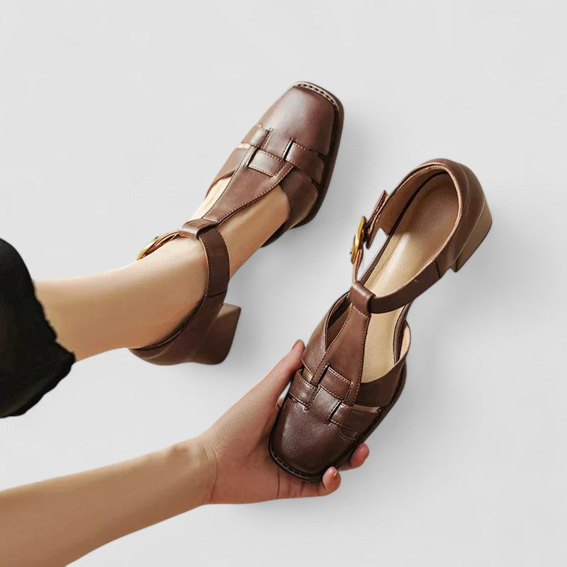 Carmen | Sandales orthopédiques avec bride en T et talon bloc