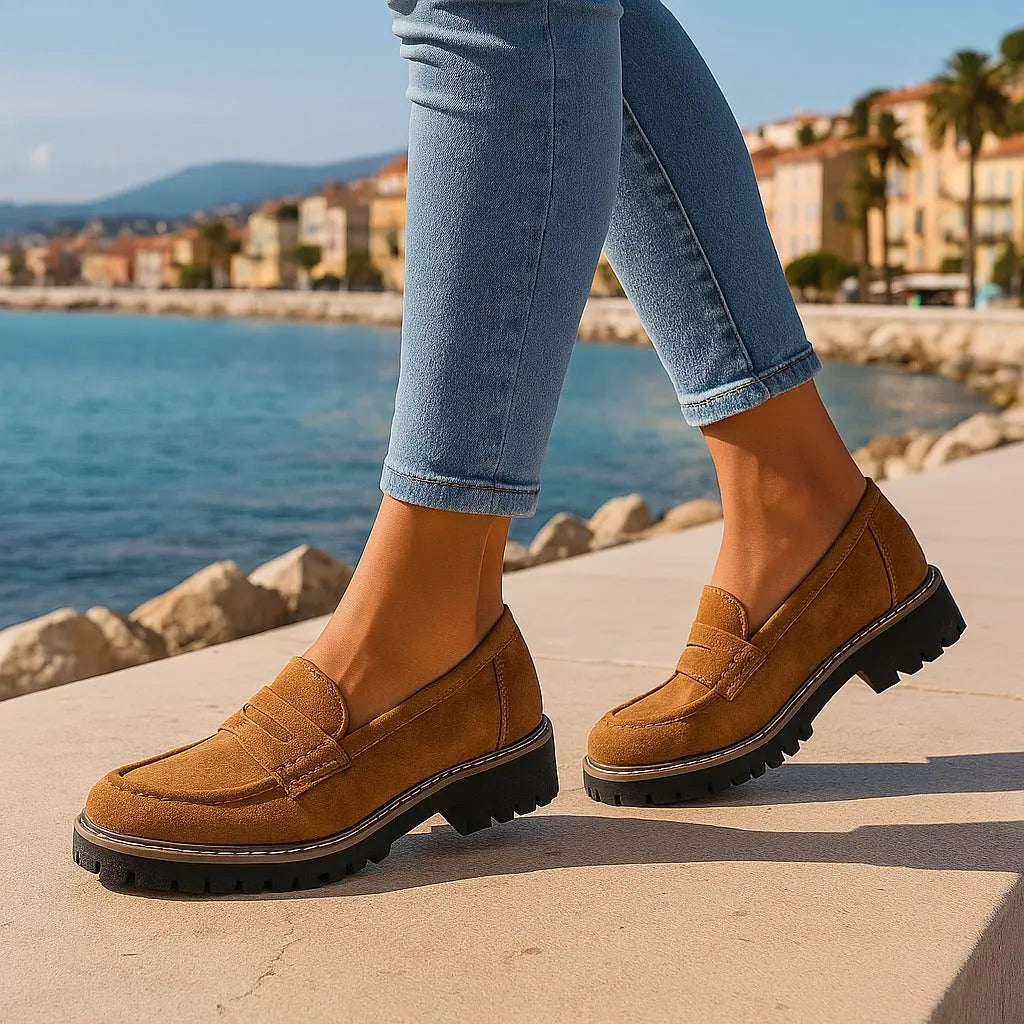Nadia | Mocassins Atemporaux en Daim