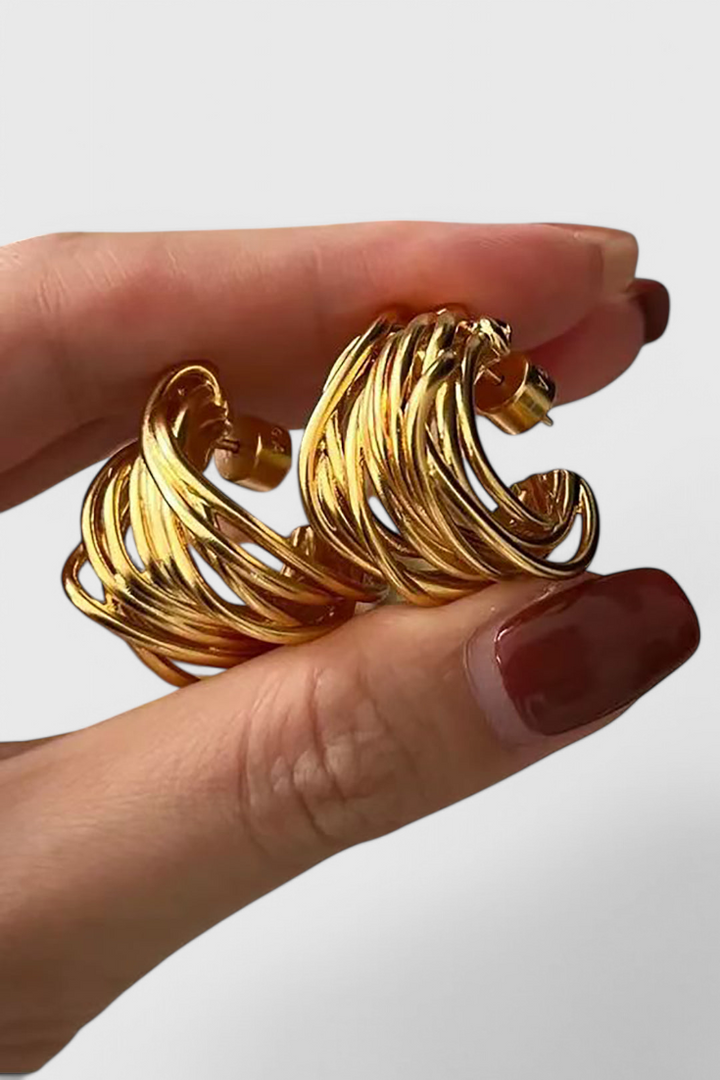 Boucles d'oreilles en forme de C