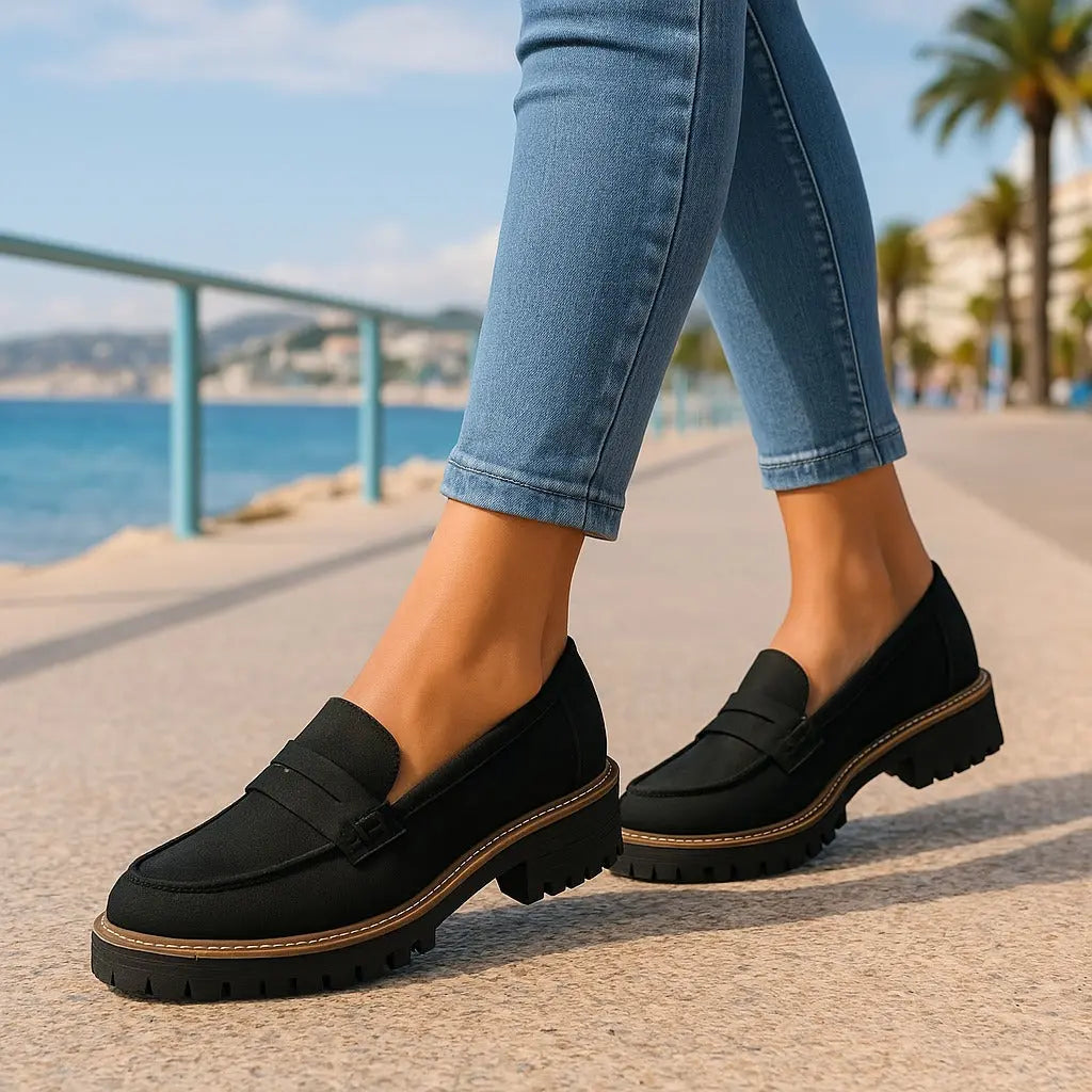 Nadia | Mocassins Atemporaux en Daim