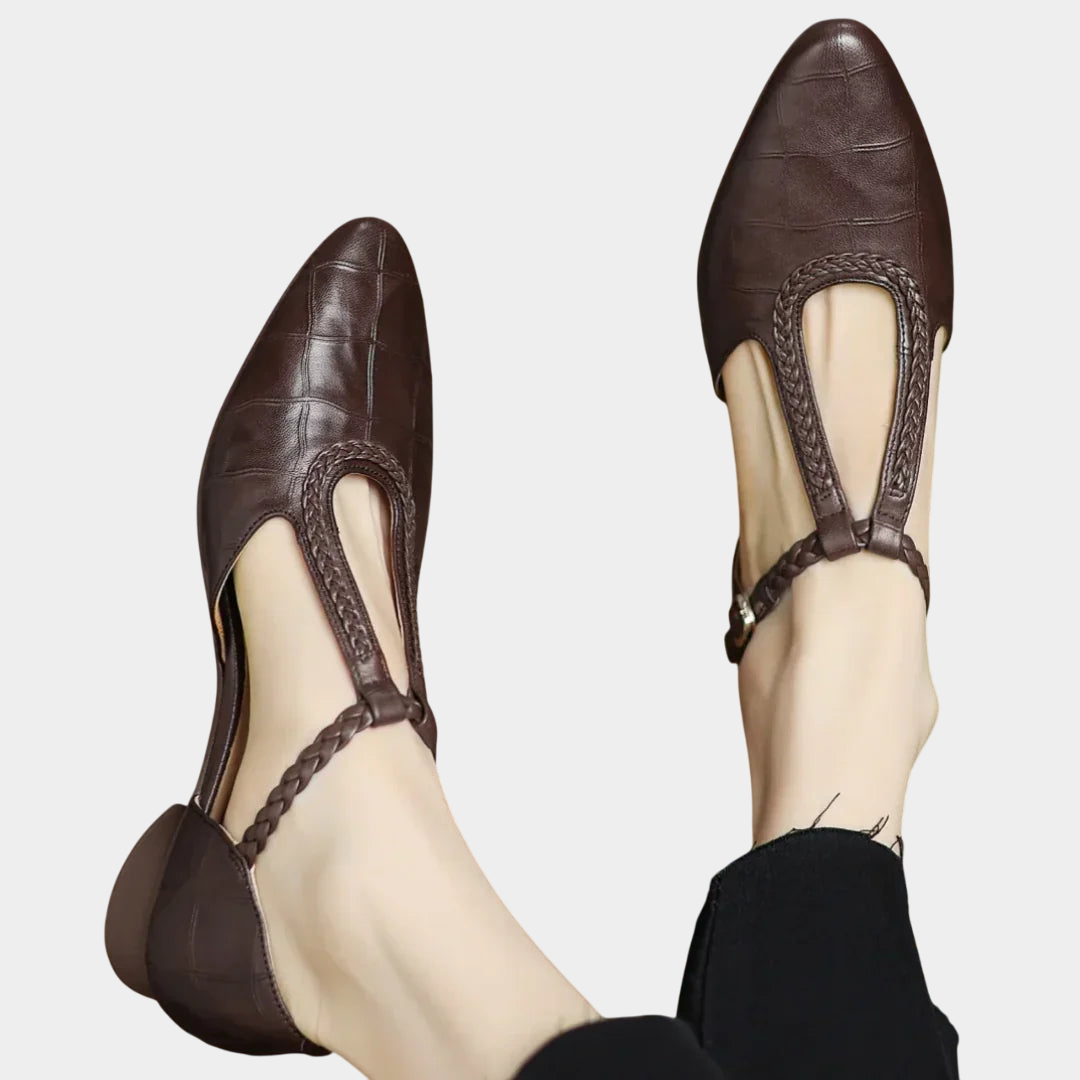 Selma | Sandales en Cuir avec Bride Tressée