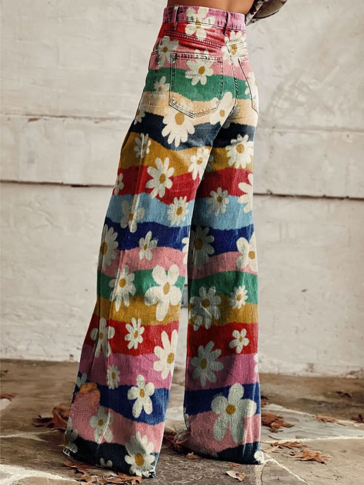 Leonor | Pantalon Floral Élégant