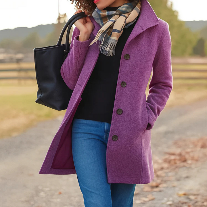 Isabela | Manteau Classique à Boutonnage Simple