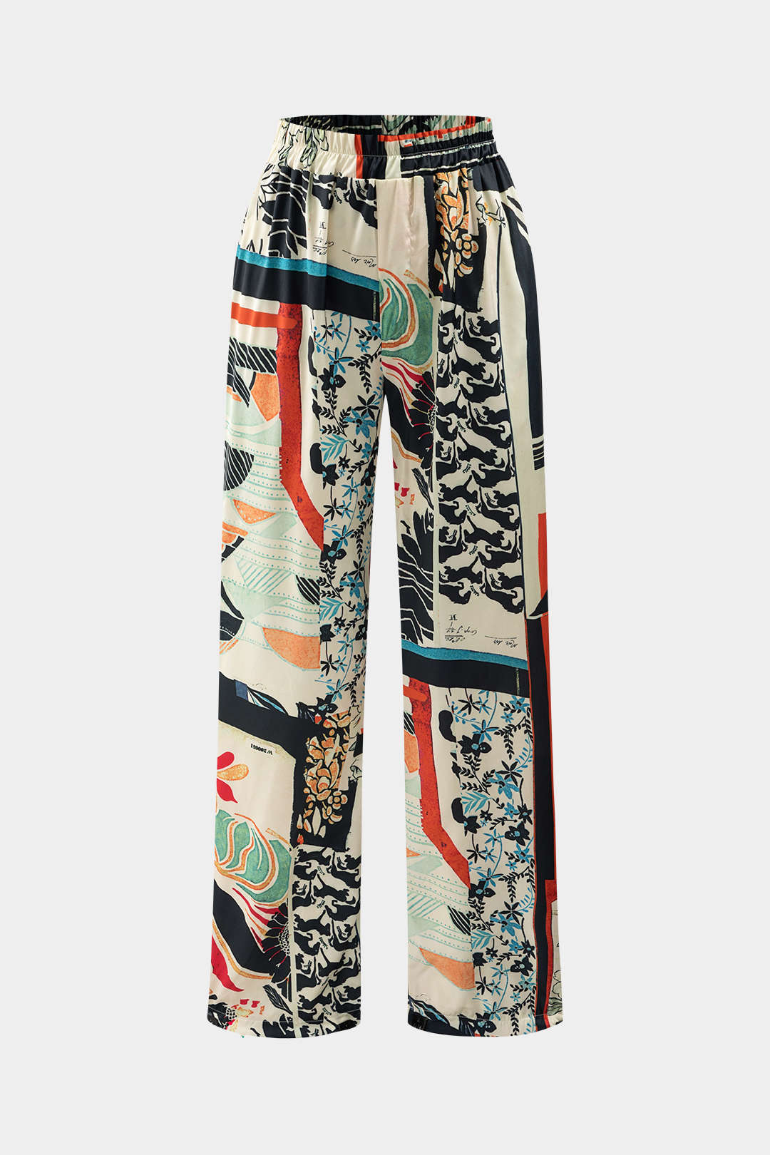 Arce | Pantalons Droits Taille Haute avec Imprimé Floral