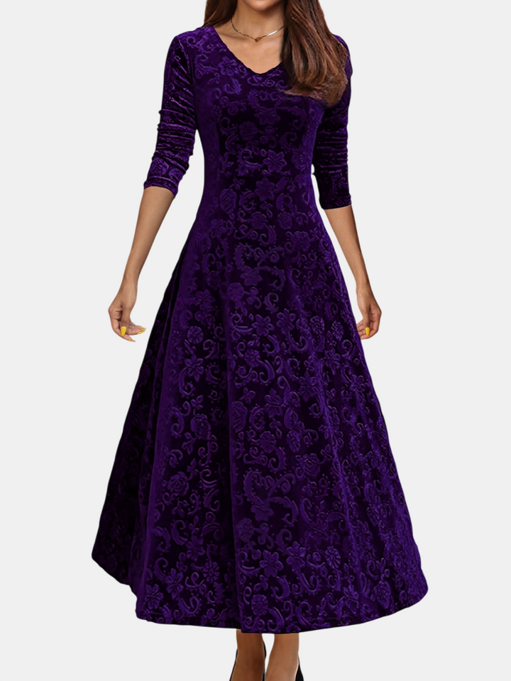 Denise | Robe en Velours Festif
