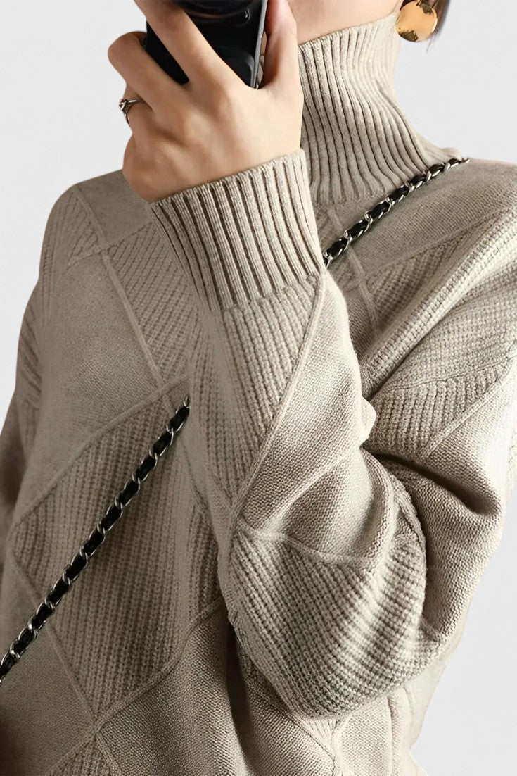 Jasmine | Pull à Col Roulé en Cachemire