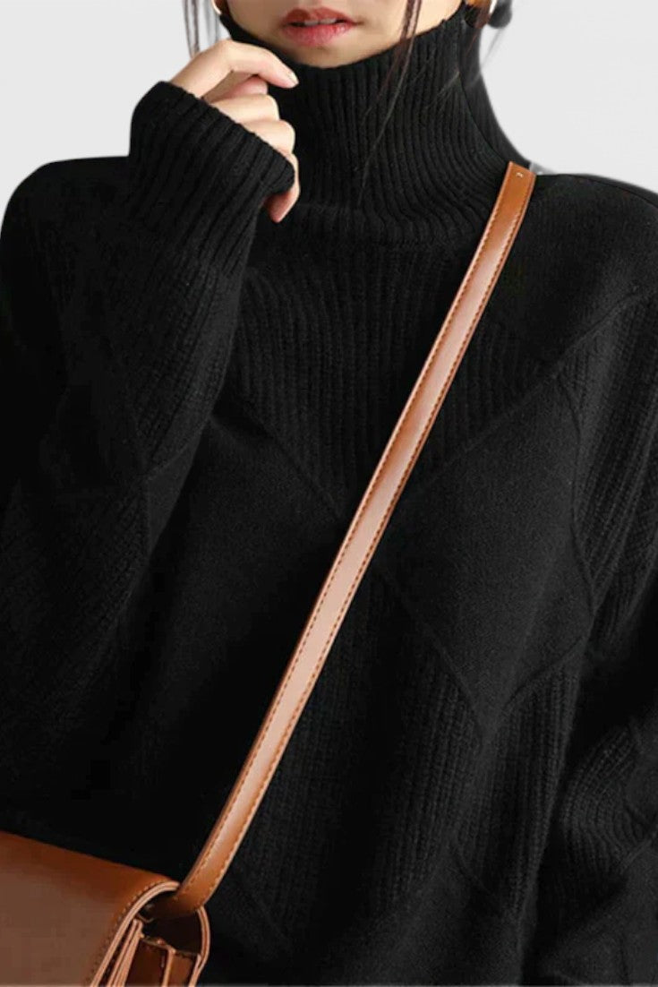 Jasmine | Pull à Col Roulé en Cachemire