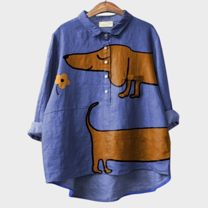 Asta | Blouse Fluide Avec Imprimé Animal
