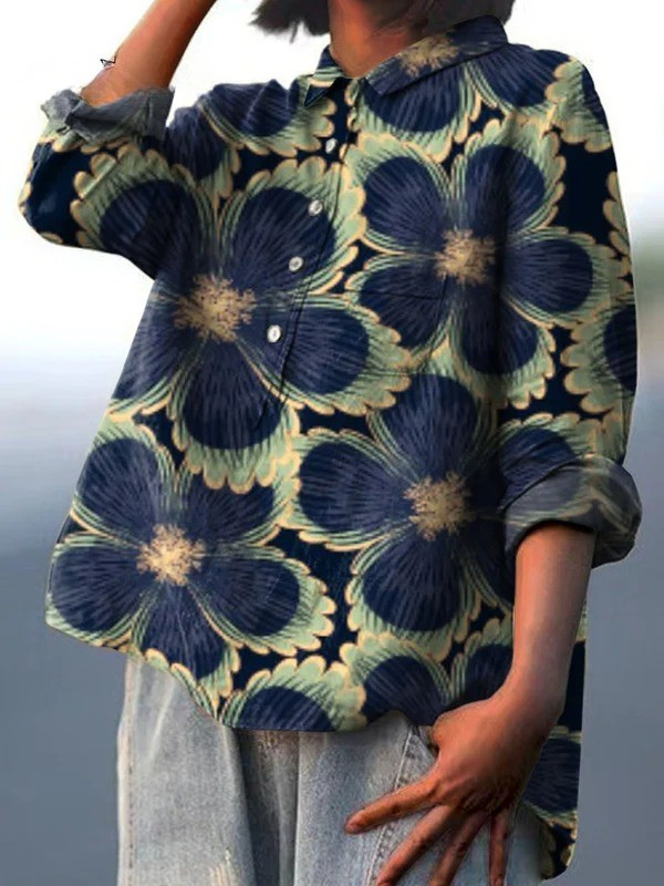 Nieves | Chemise Casual Vintage Florale pour Femmes