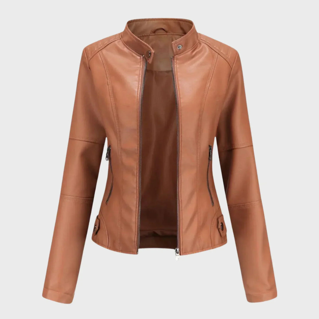 Romina | Veste en Cuir Décontractée