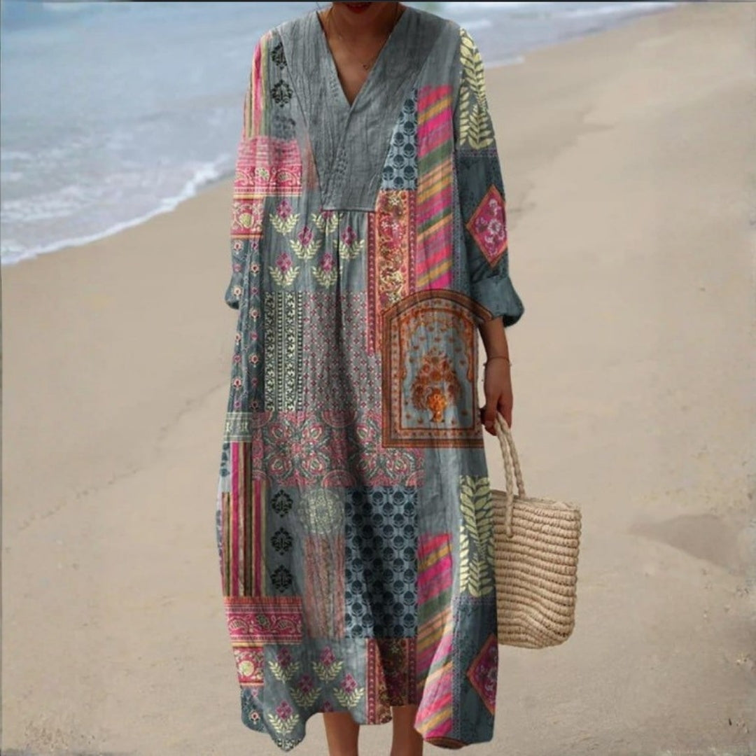 Zara - Robe Bohémienne en Patchwork