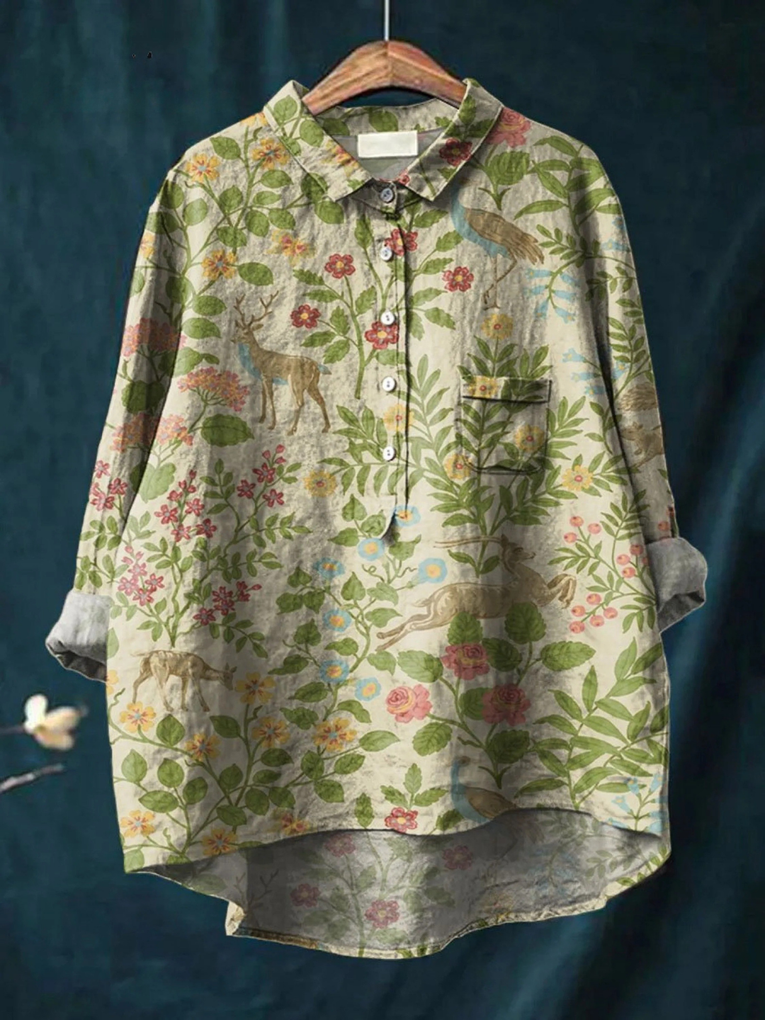 Paloma | T-shirt Casual Art Floral Vintage Animaux