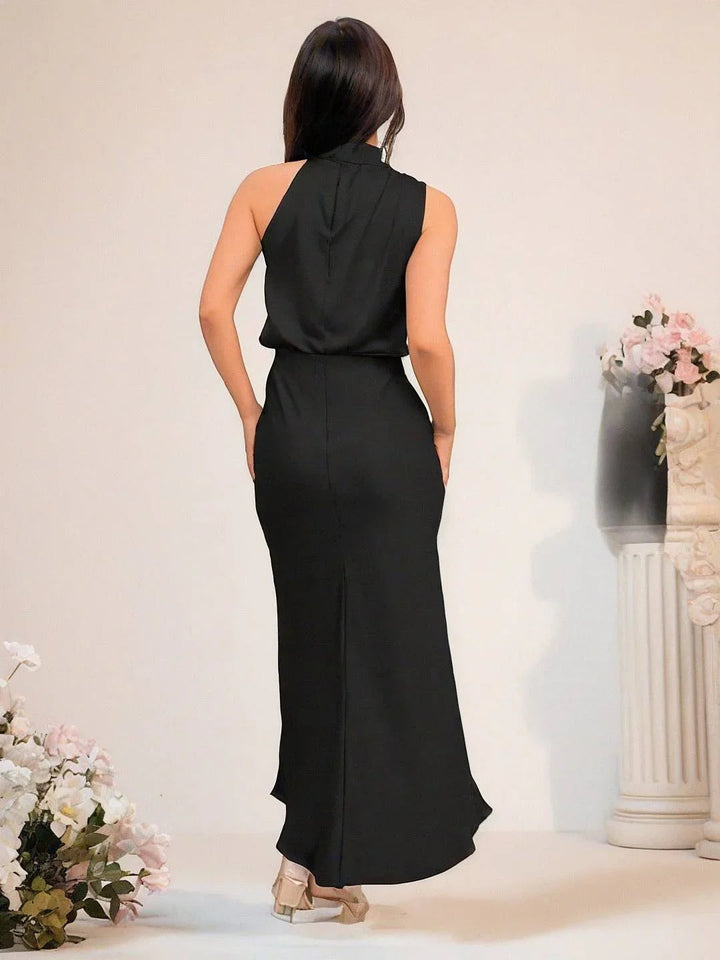 KANGANA | ROBE MAXI À COL HALTER