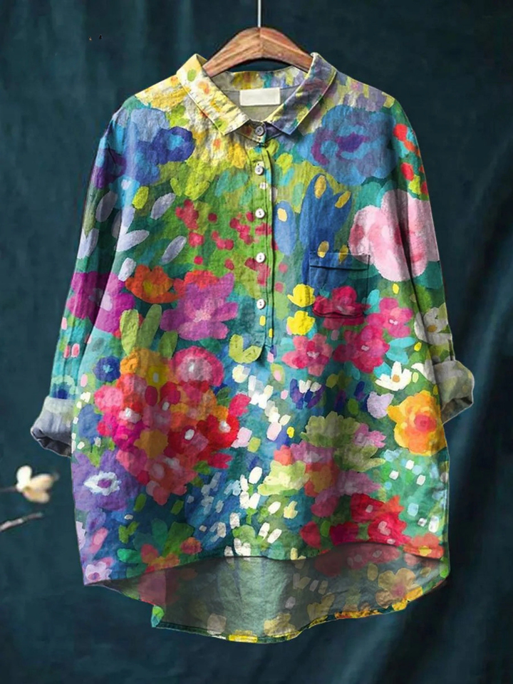 Lucía | Chemise Décontractée à Imprimé Floral Vintage pour Femmes