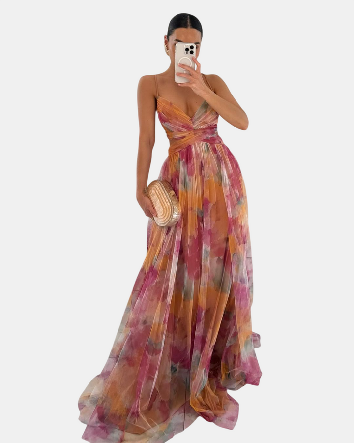 Julia | Robe Maxi Fleurie Élégante