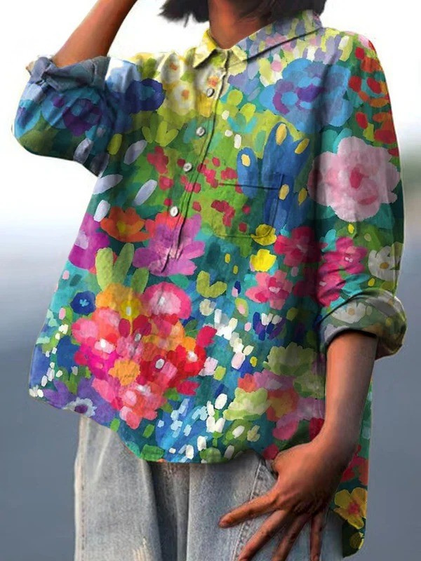 Lucía | Chemise Décontractée à Imprimé Floral Vintage pour Femmes