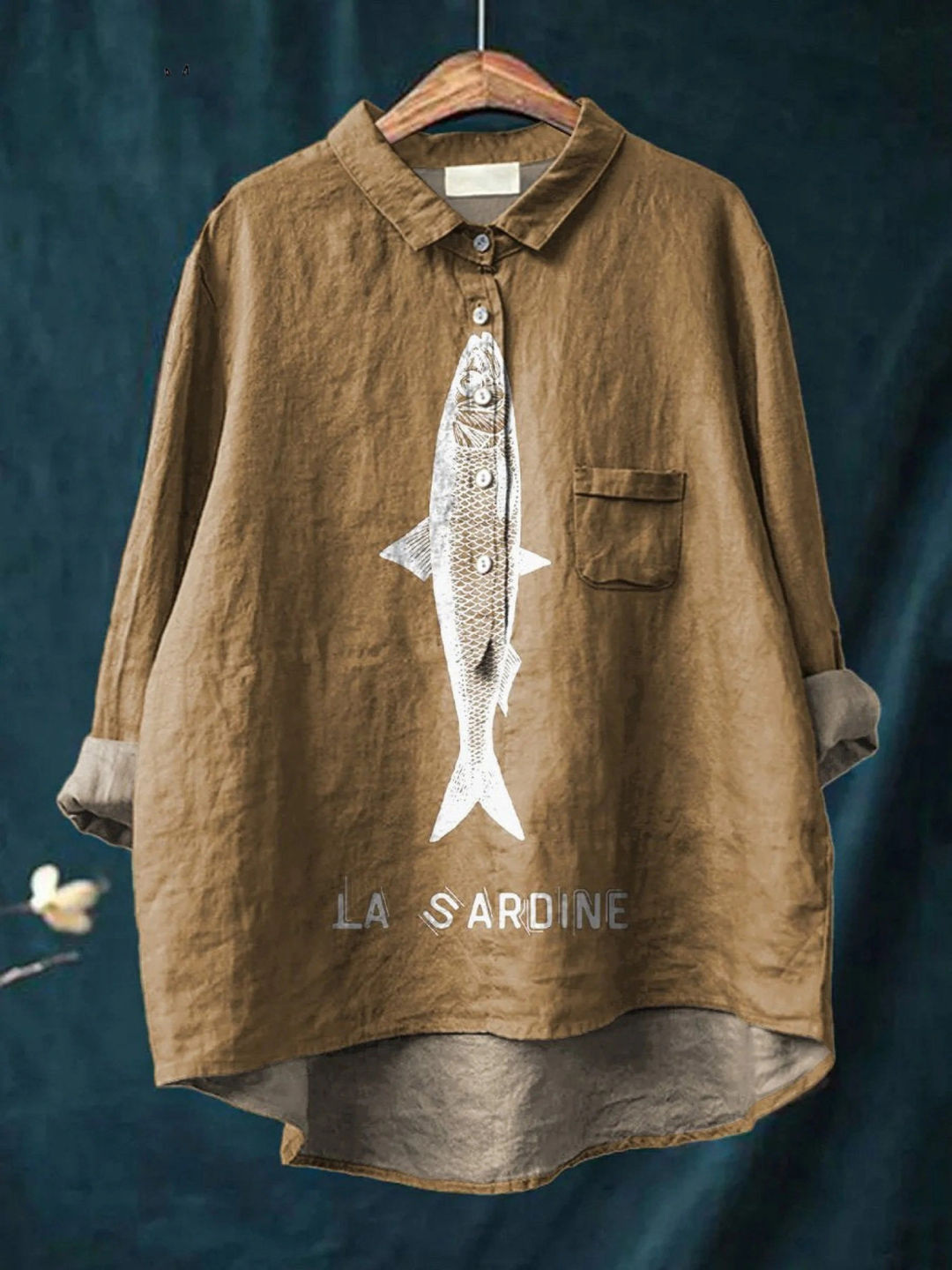 Amparo | T-shirt décontracté avec imprimé de sardine
